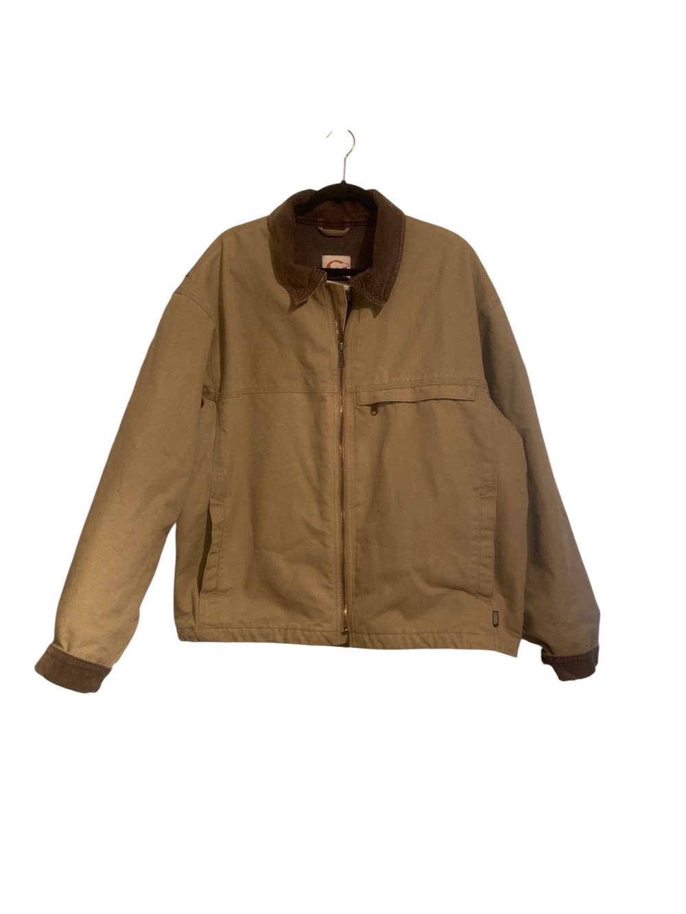 Sorel Men's Brown Canvas Work Jacket with Corduroy Collar